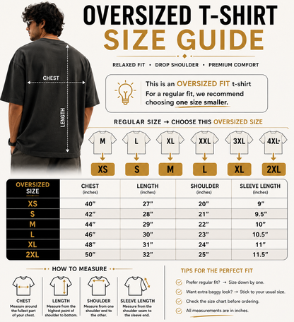 ASCENT Oversized T-Shirt | KAVR D2 Collection | 240 GSM Cotton